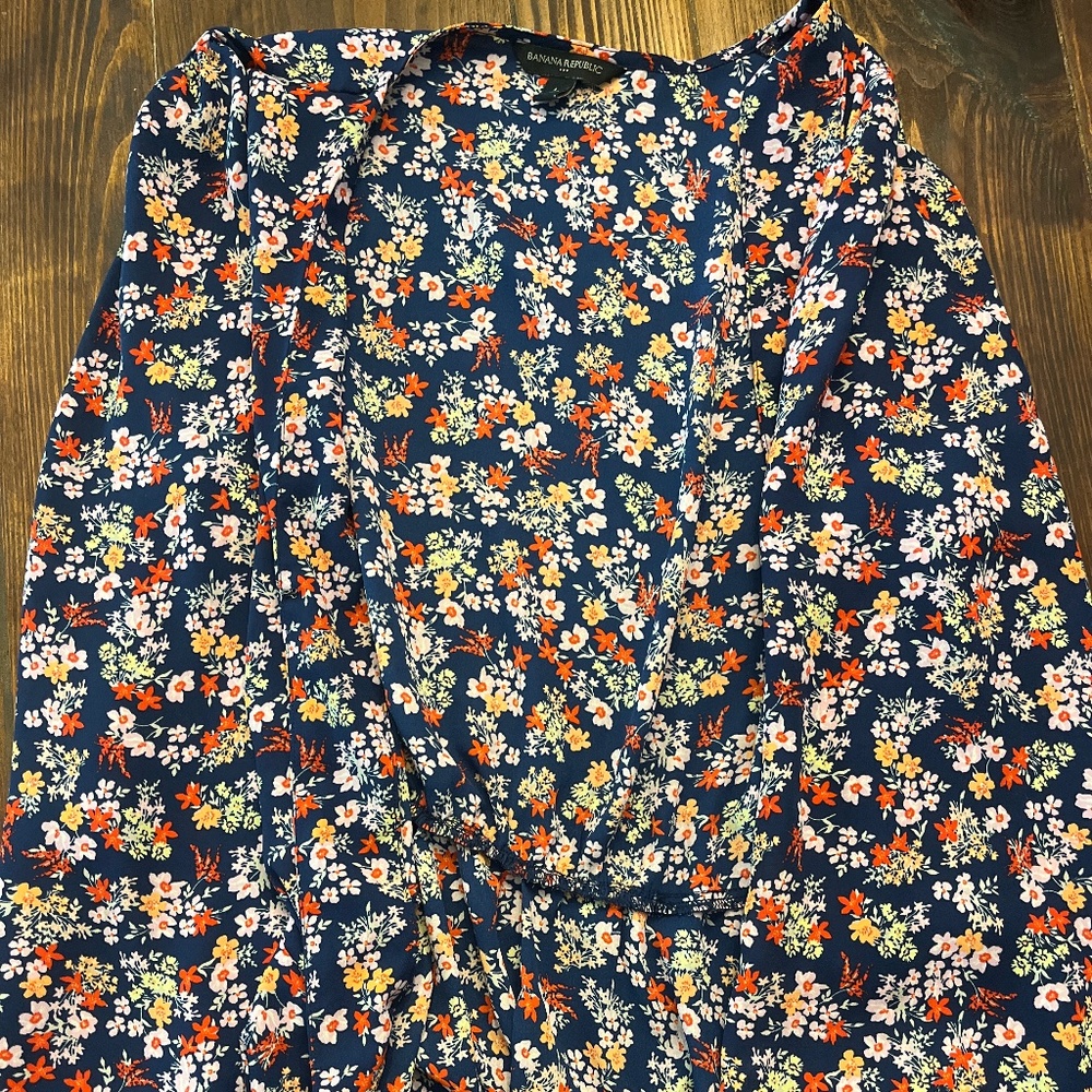 Banana republic floral cardigan